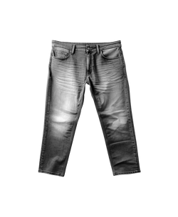 Grey Washed Slim Tapered Jeans