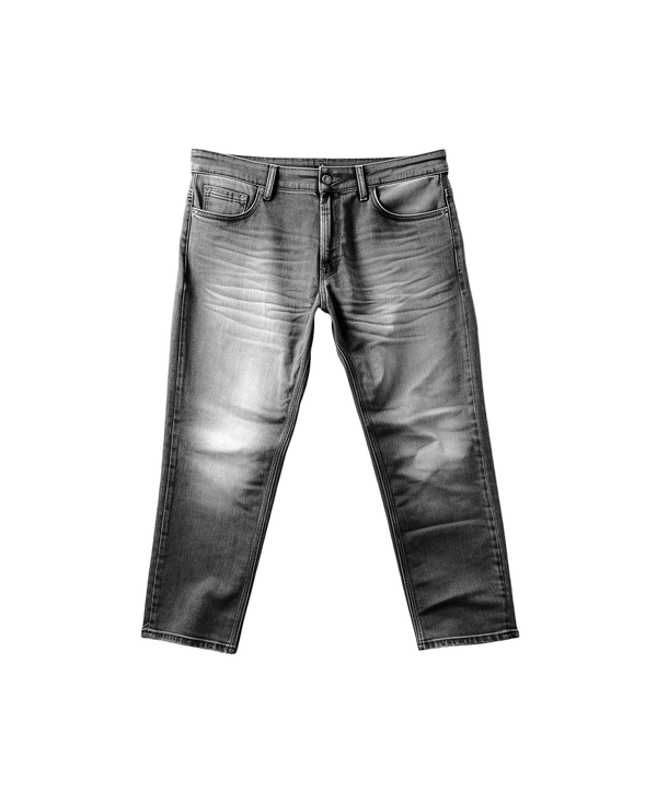 Grey Washed Slim Tapered Jeans