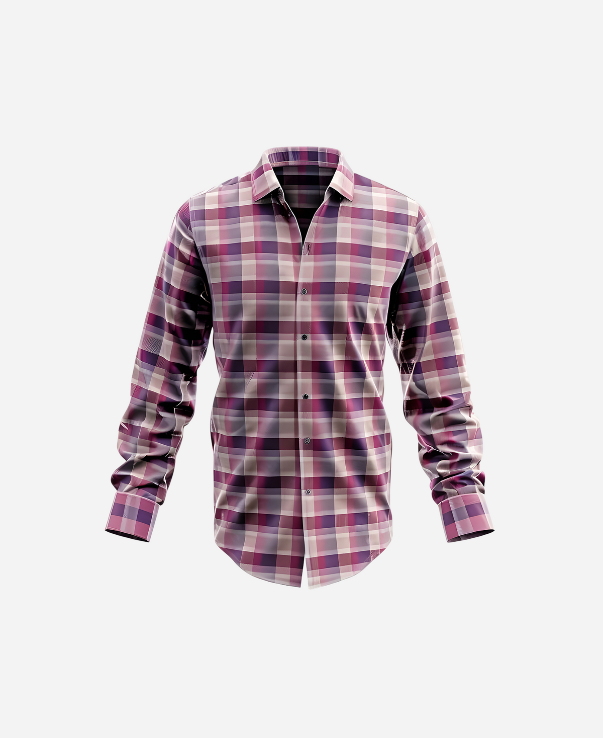 Purple Plaid Flannel Shirt