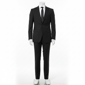 Men's Black Slim Fit Suit - Full Outfit
