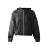 Ripped Faded Zip Hoodie